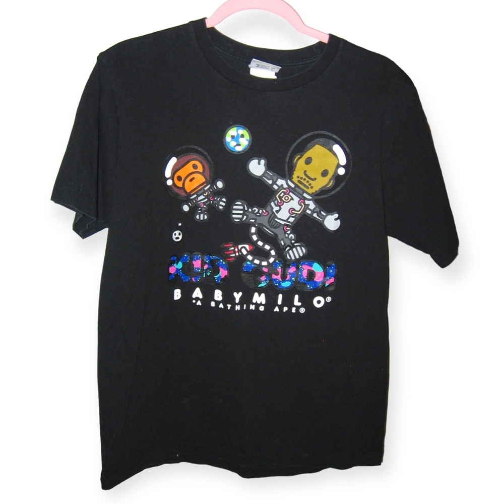 Bape x Kid Cudi Baby Milo Moon Man Tee in Black
